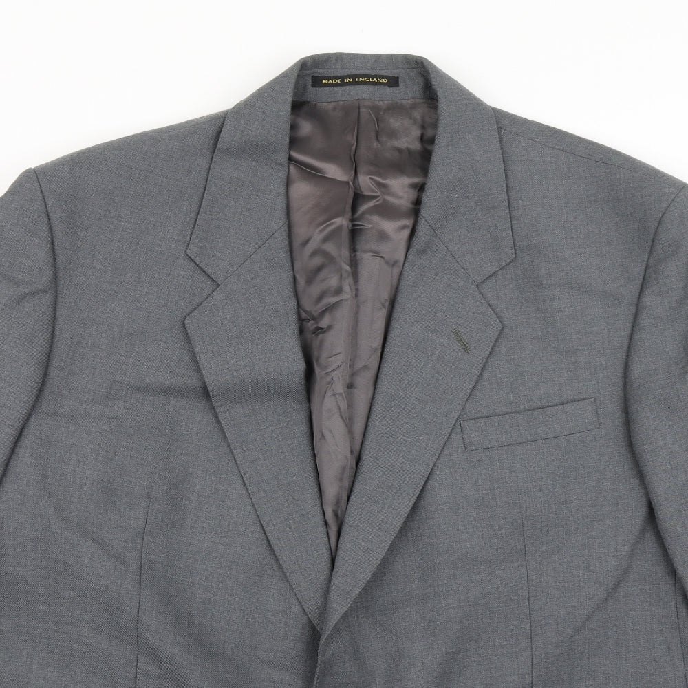 James Barry Mens Blue  Polyester Jacket Blazer Size 42