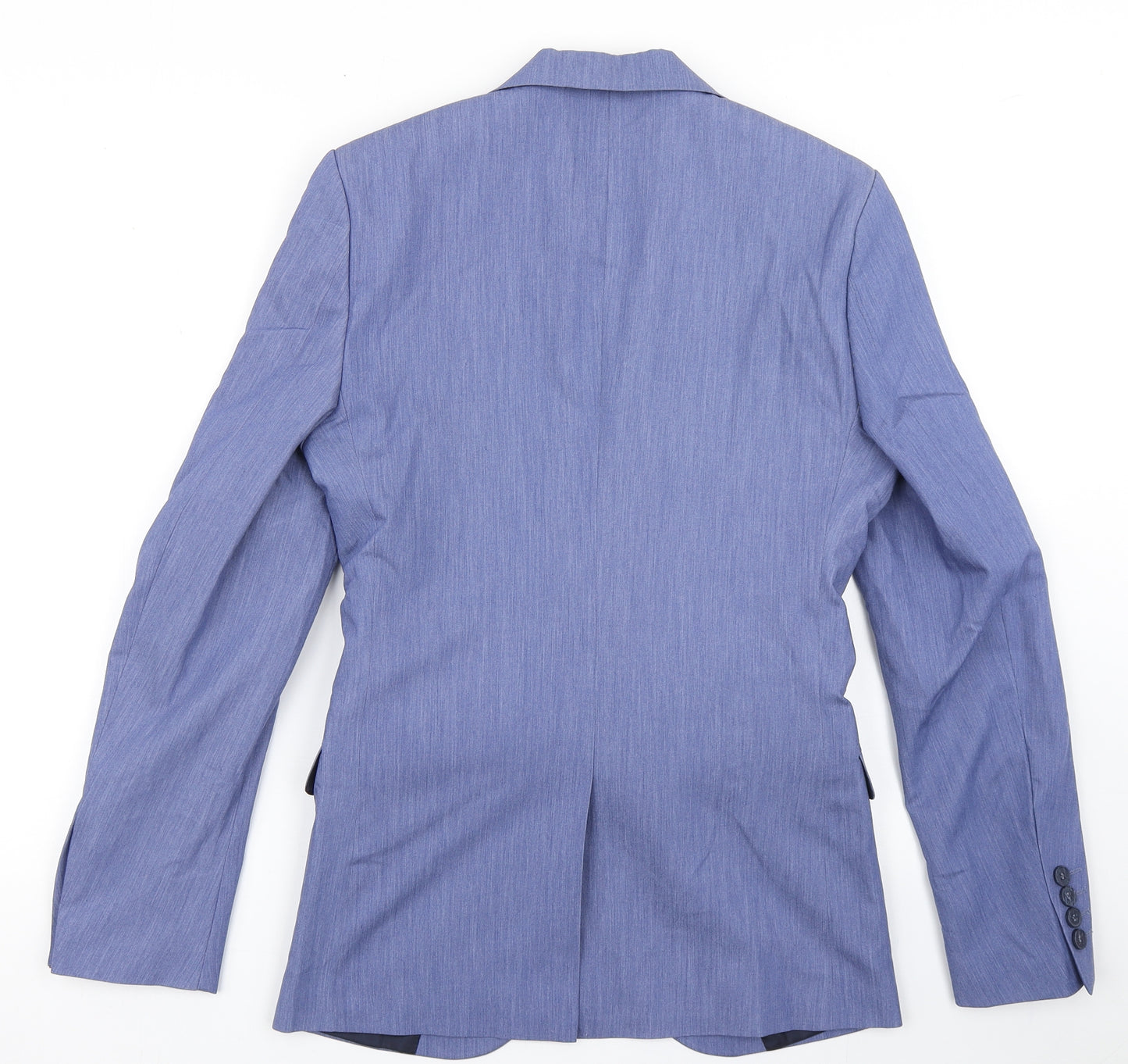 Boohoo MAN Mens Blue  Polyester Jacket Blazer Size 34