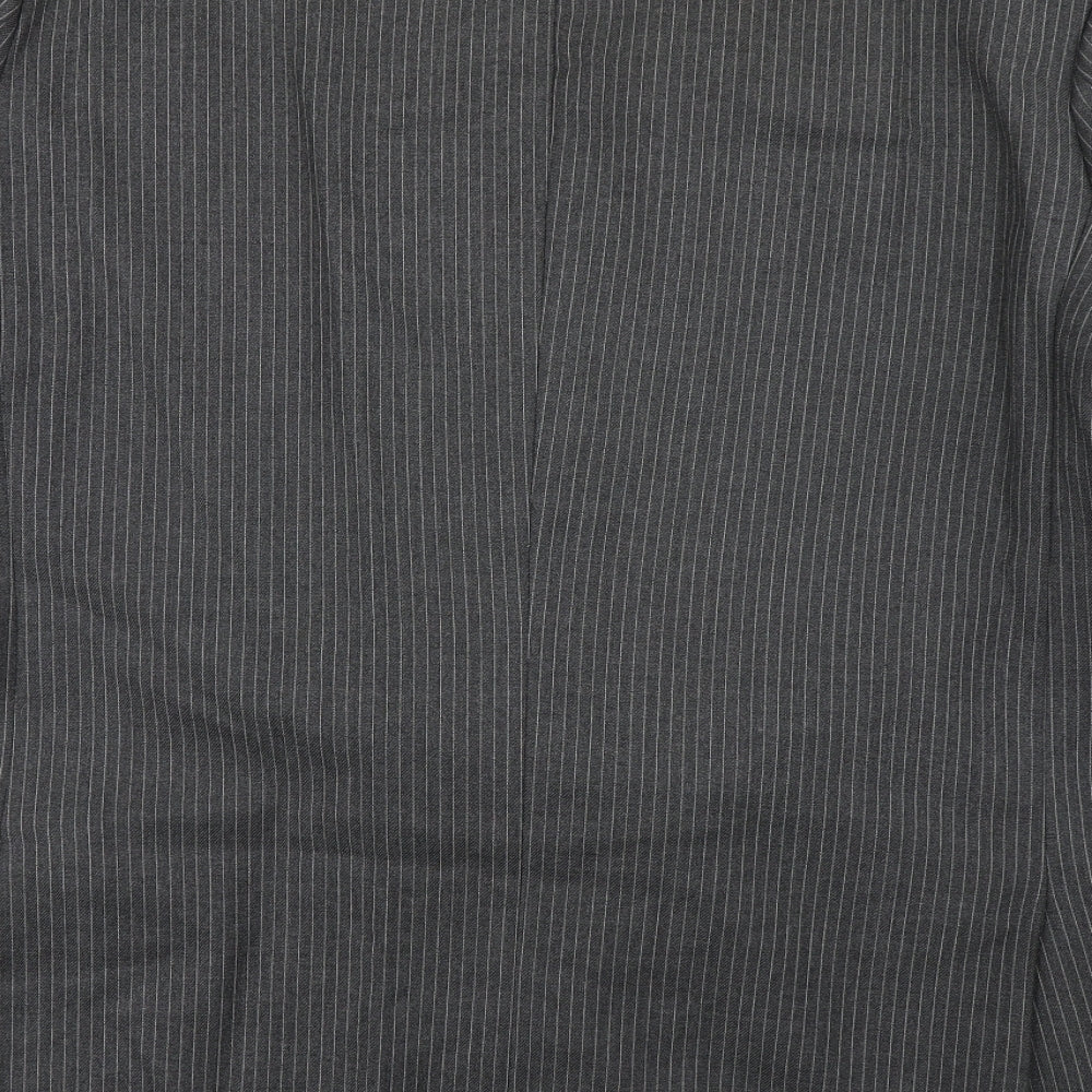 Burtons Mens Grey Striped Wool Jacket Blazer Size 48