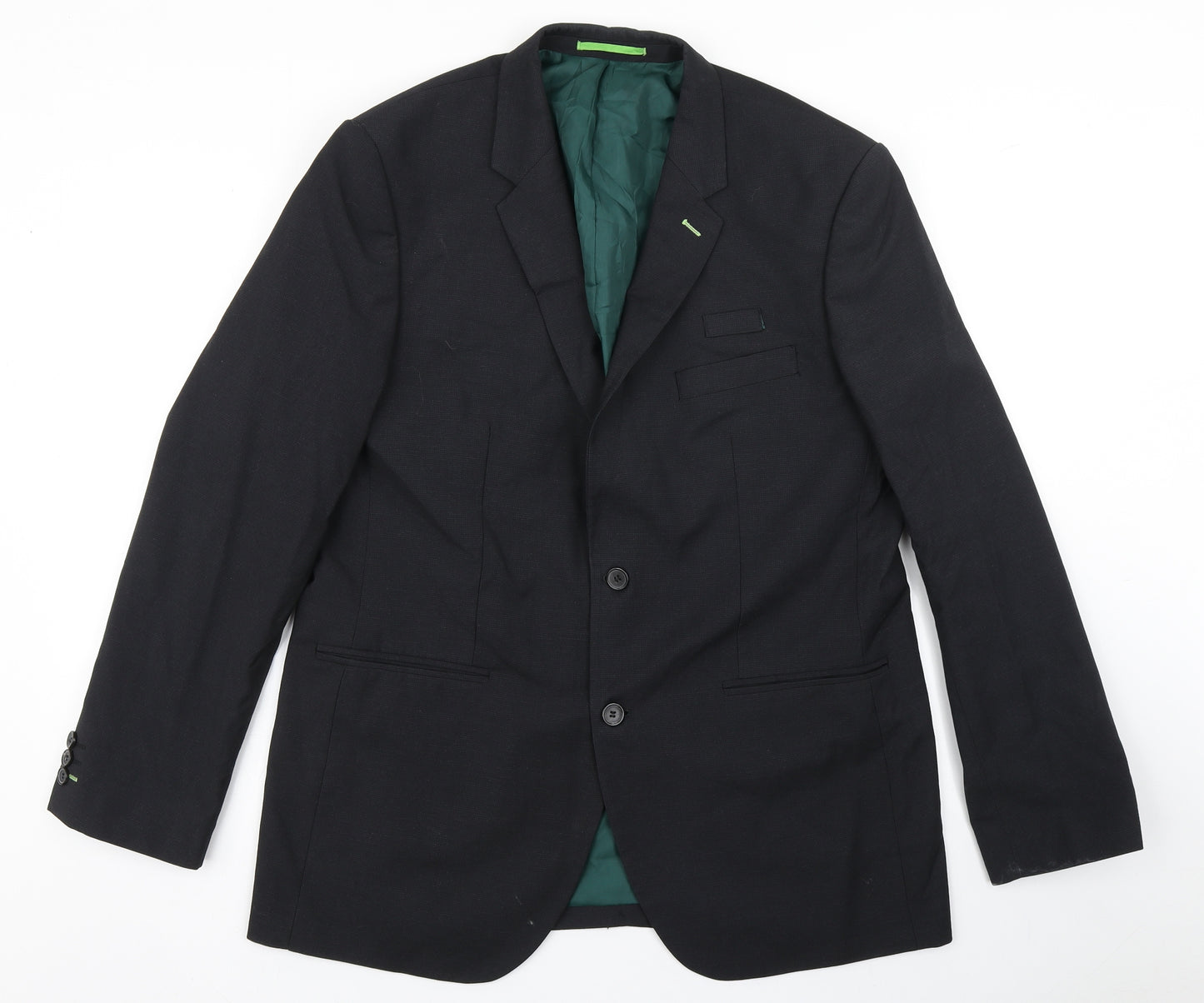 Dimensions Mens Black  Polyester Jacket Blazer Size 42