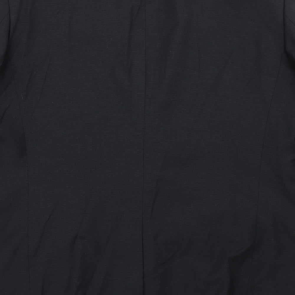 Dimensions Mens Black  Polyester Jacket Blazer Size 42
