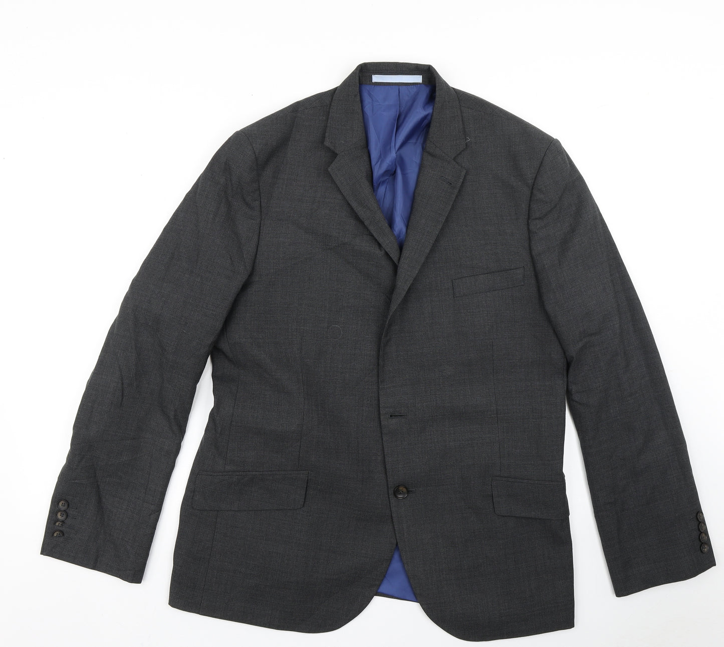 M&S Mens Black  Wool Jacket Blazer Size 44   - Tailored Fit