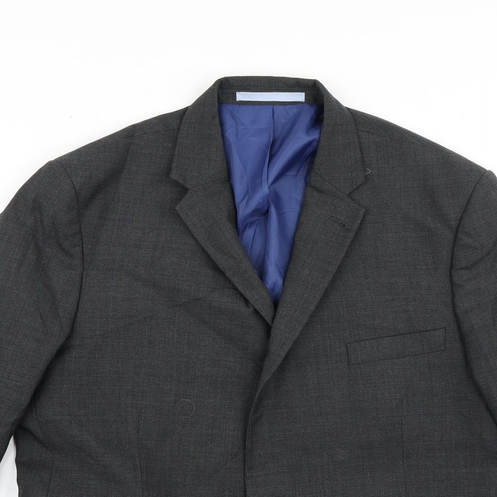 M&S Mens Black  Wool Jacket Blazer Size 44   - Tailored Fit