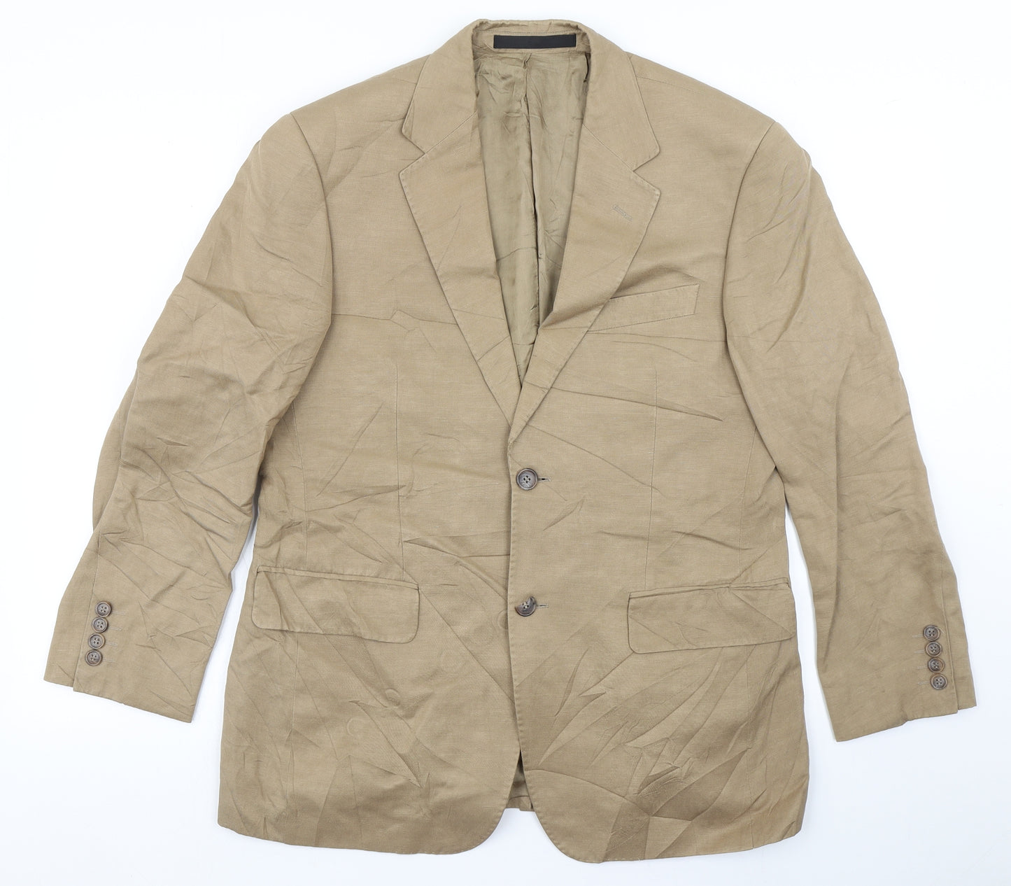 Marks & Spencer Collezione Mens Brown  Silk Jacket Blazer Size 38