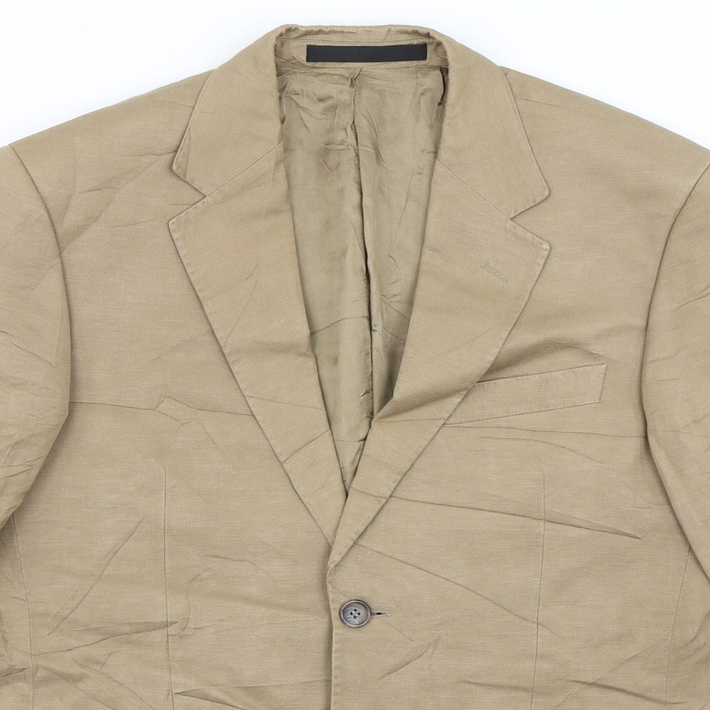Marks & Spencer Collezione Mens Brown  Silk Jacket Blazer Size 38
