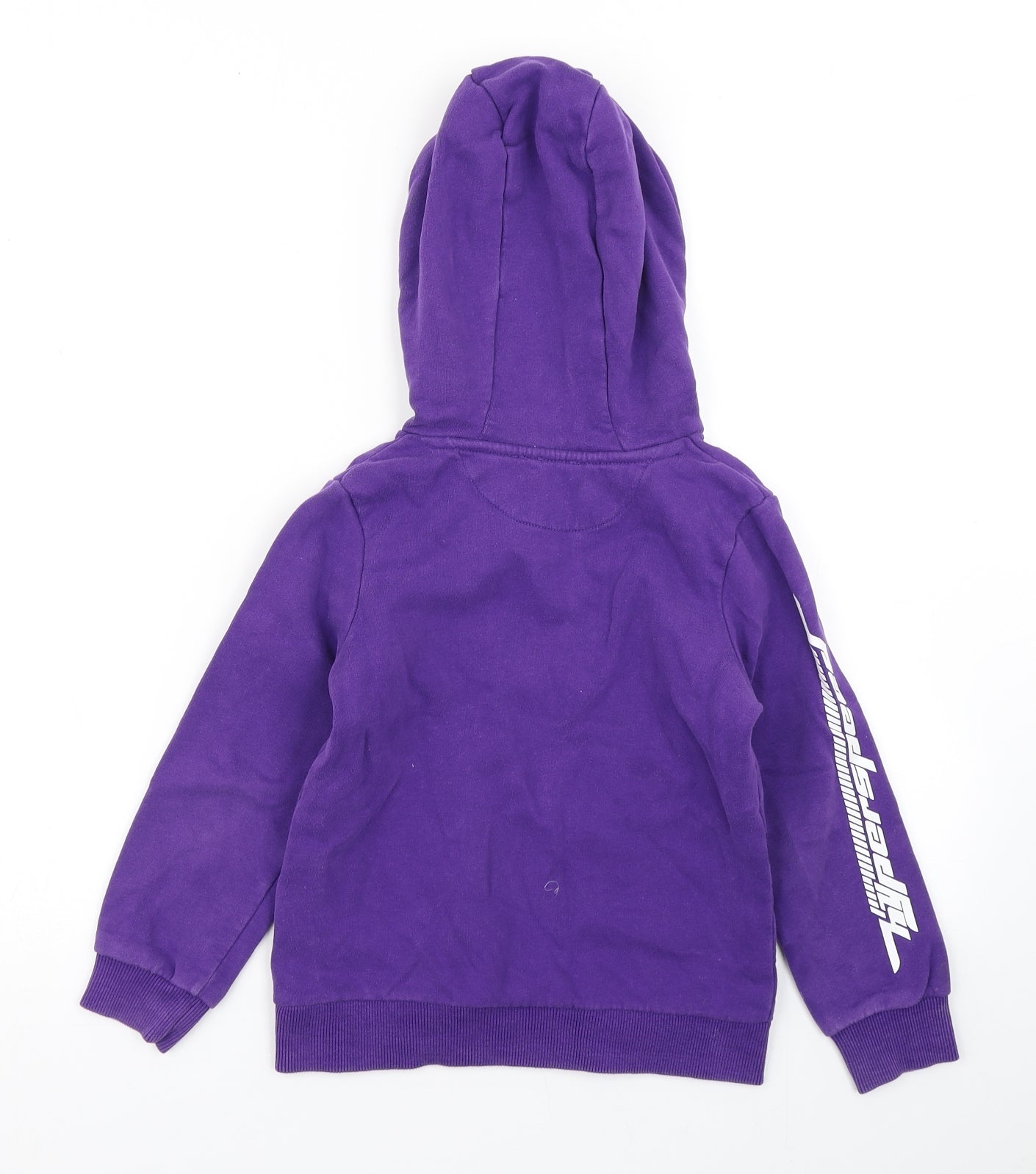 Nutmeg Boys Purple Polka Dot Cotton Pullover Hoodie Size 5-6 Years