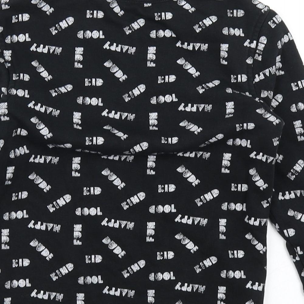 George Boys Black Spotted Cotton Pullover Sweatshirt Size 5-6 Years