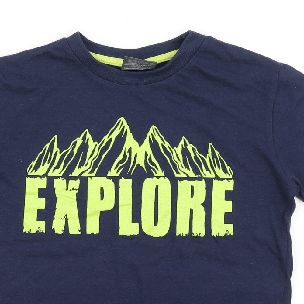 Trespass Boys Blue  Cotton Basic T-Shirt Size 5-6 Years Crew Neck