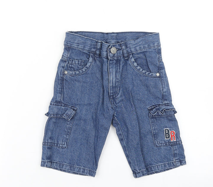 Katuco Boys Blue  Cotton Cargo Shorts Size 5 Years  Regular