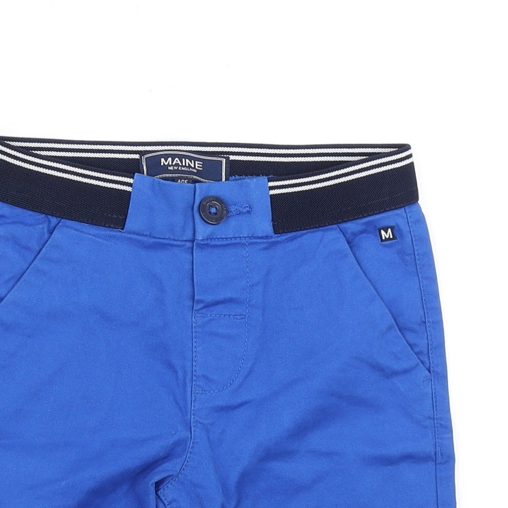 Maine Boys Blue  Cotton Chino Shorts Size 5-6 Years  Regular