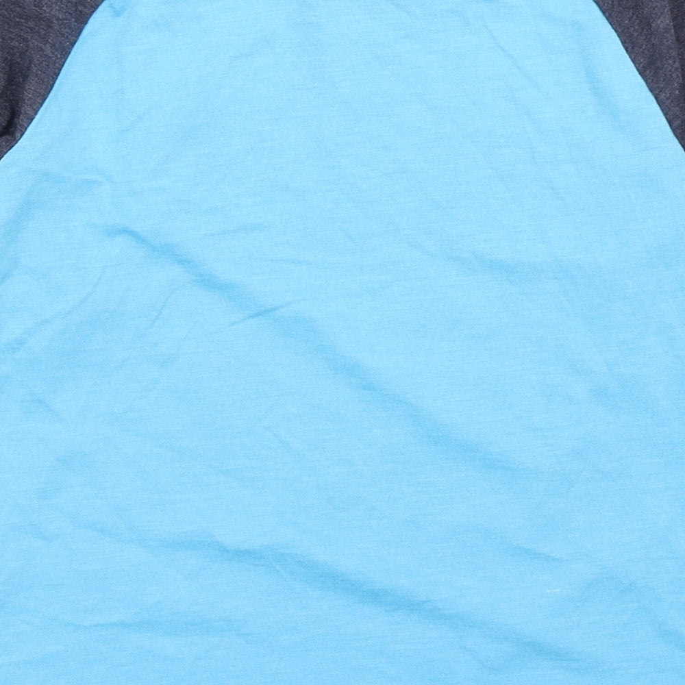 George Boys Blue Colourblock Cotton Basic T-Shirt Size 5-6 Years Crew Neck  - Pudsey Bear