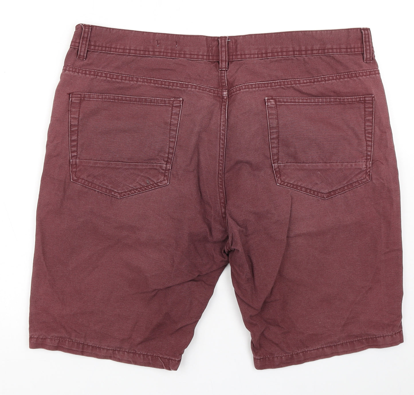 ACW85 Mens Red  Cotton Cargo Shorts Size 38 in L9 in Slim Button
