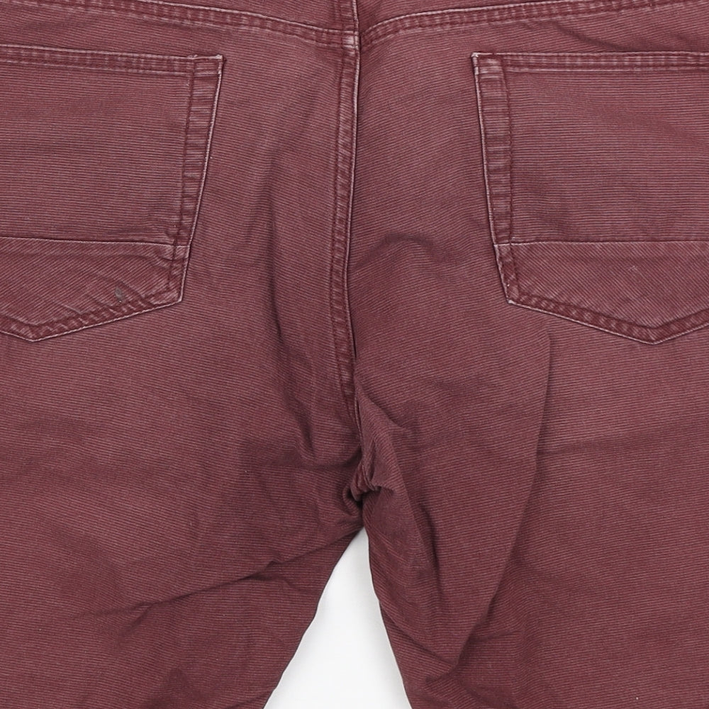 ACW85 Mens Red  Cotton Cargo Shorts Size 38 in L9 in Slim Button