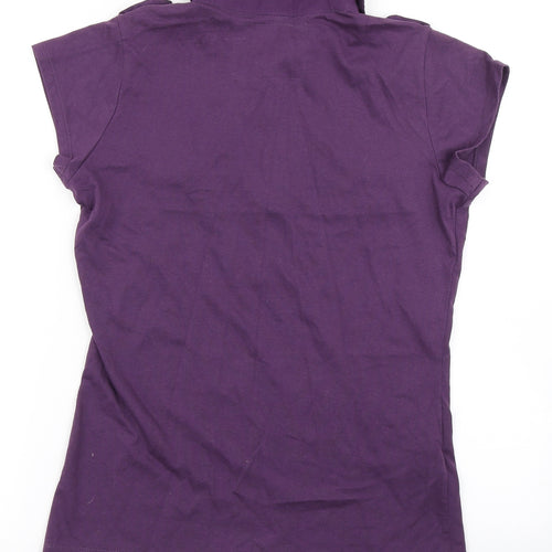 Urban Soul Princess Womens Purple  Cotton Basic Polo Size 12 Collared - Chest Pocket