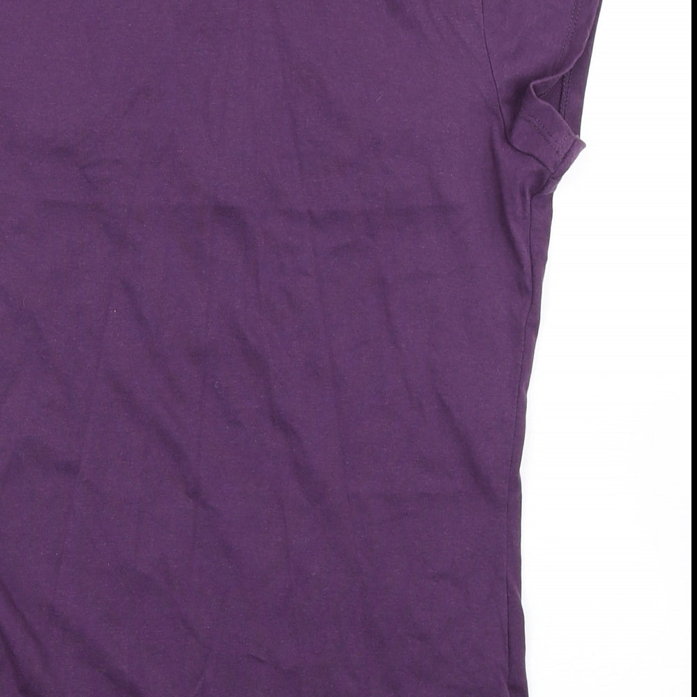 Urban Soul Princess Womens Purple  Cotton Basic Polo Size 12 Collared - Chest Pocket