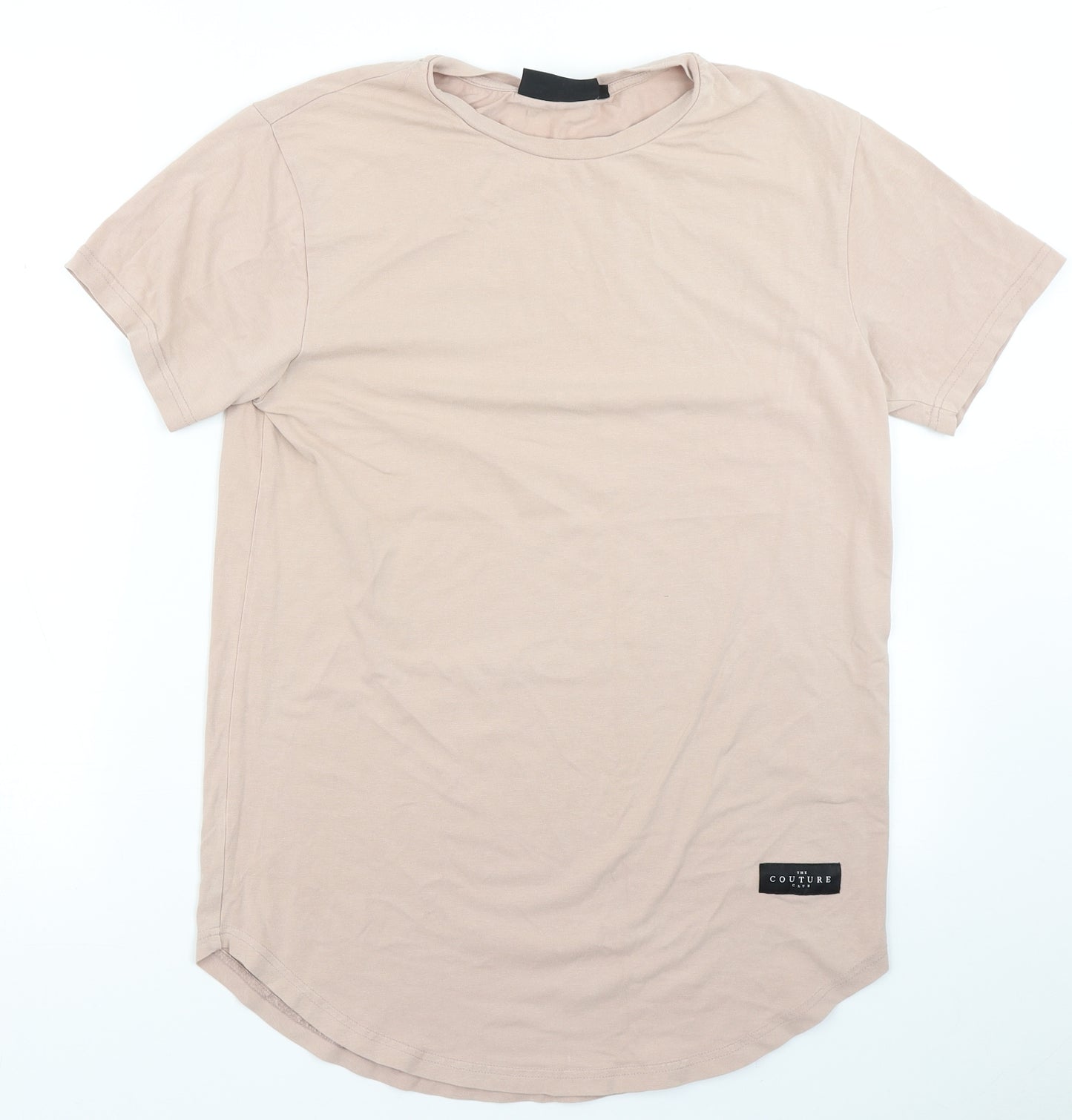 The Couture Club Mens Pink  Cotton  T-Shirt Size XS Crew Neck