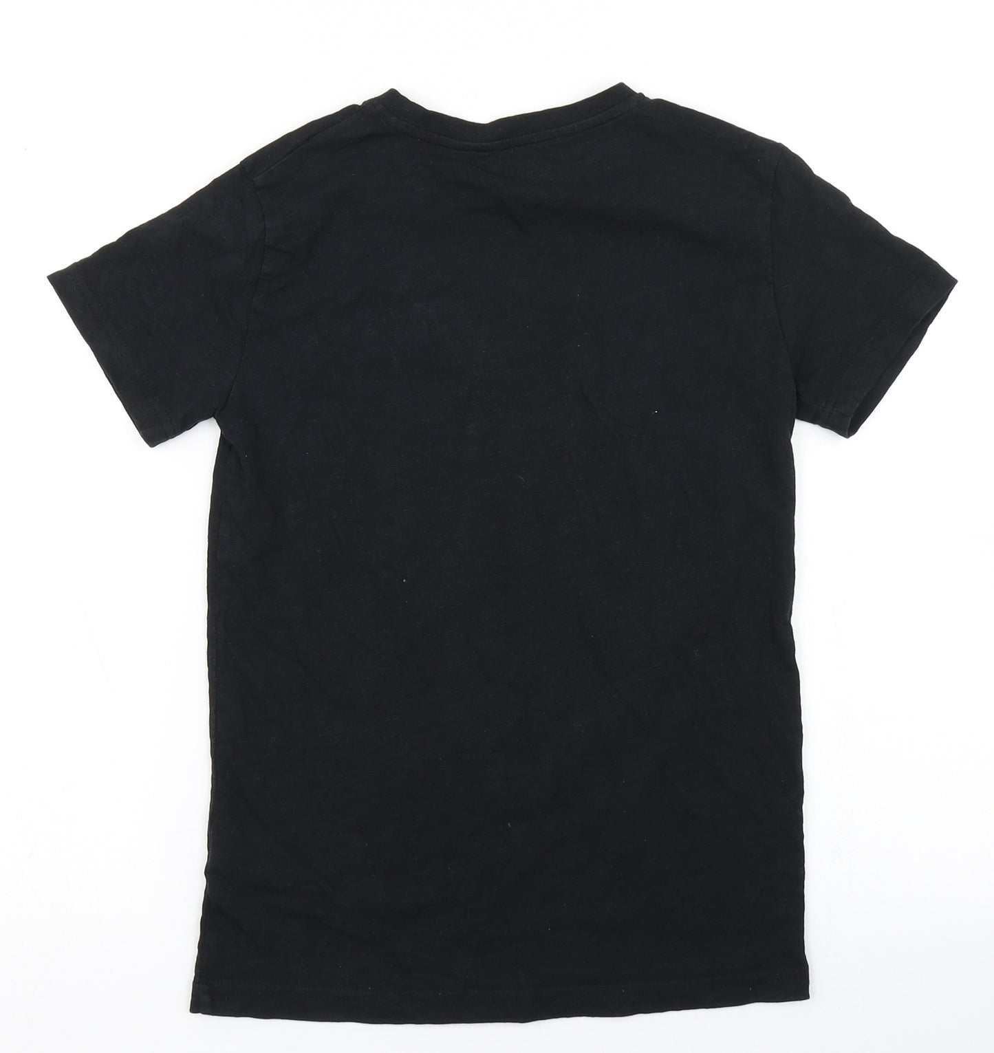 Urban Outlaws Boys Black  Cotton Basic T-Shirt Size 11-12 Years Crew Neck  - Christmas Tree