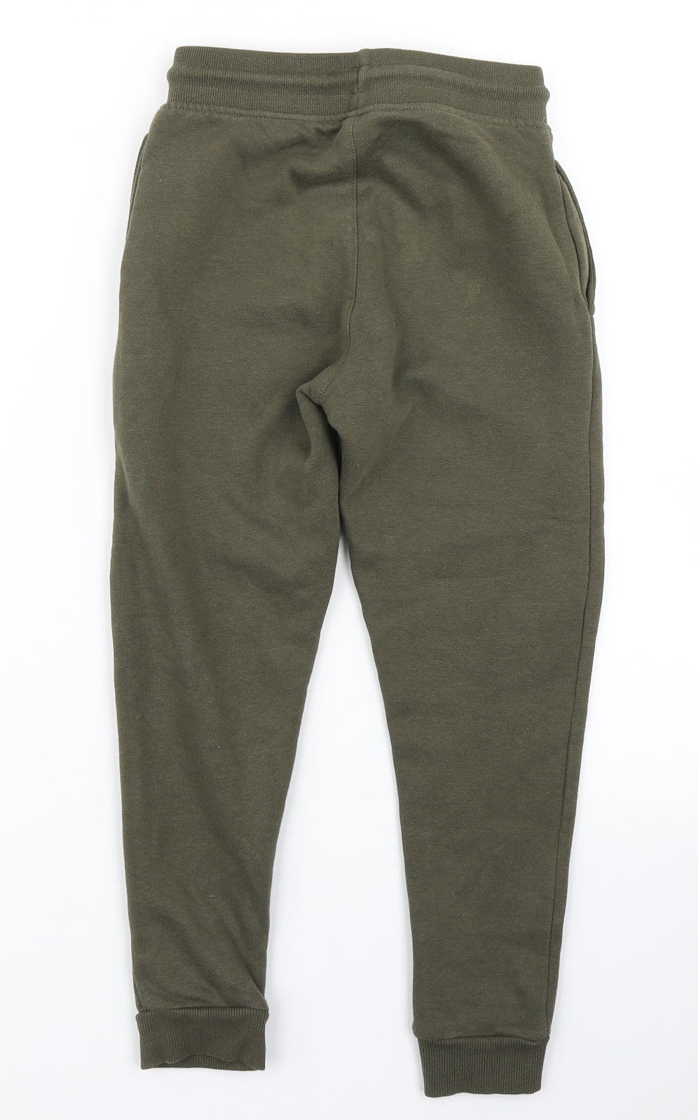 George Boys Green  Cotton Jogger Trousers Size 7-8 Years  Regular Drawstring