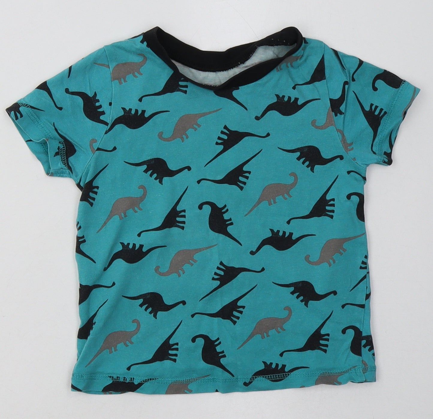 George Boys Blue Geometric Cotton  Pyjama Set Size 3-4 Years  Pullover - Dinosaurs