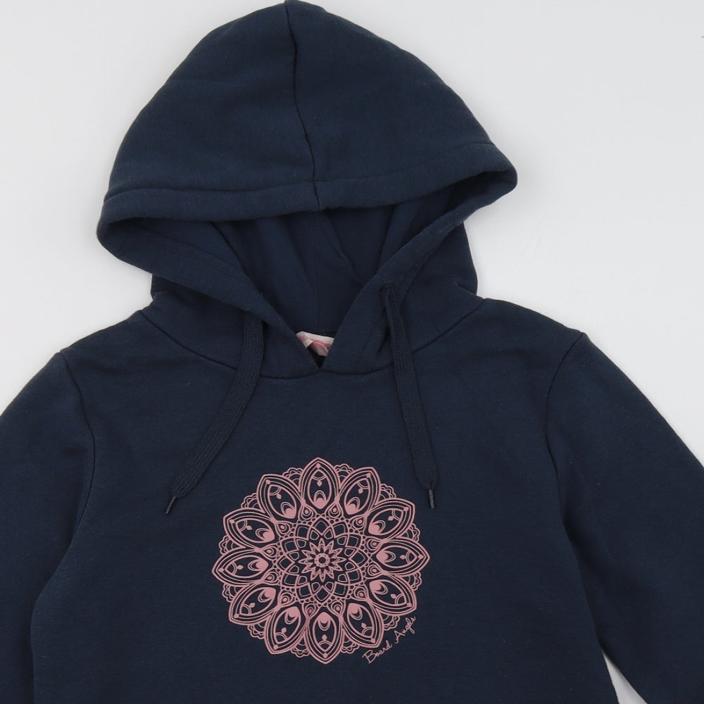 Board Angels Womens Blue  Cotton Pullover Hoodie Size 10  Pullover