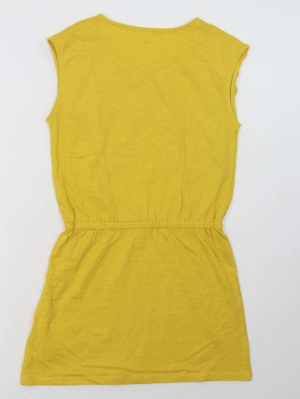 River Island Girls Yellow Geometric Cotton A-Line  Size 8 Years  Crew Neck Pullover