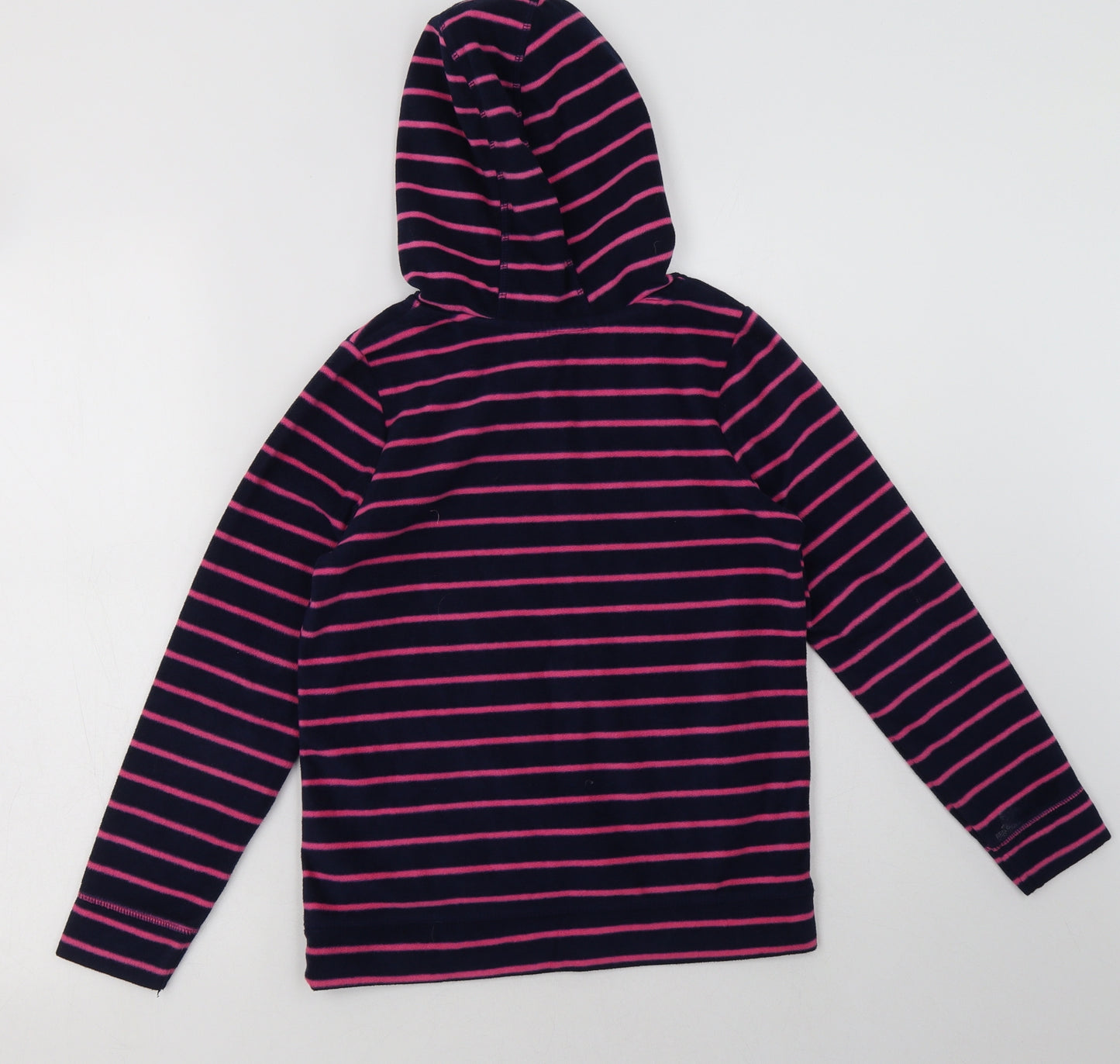 George Girls Blue Striped Polyester Pullover Hoodie Size 9-10 Years  Pullover