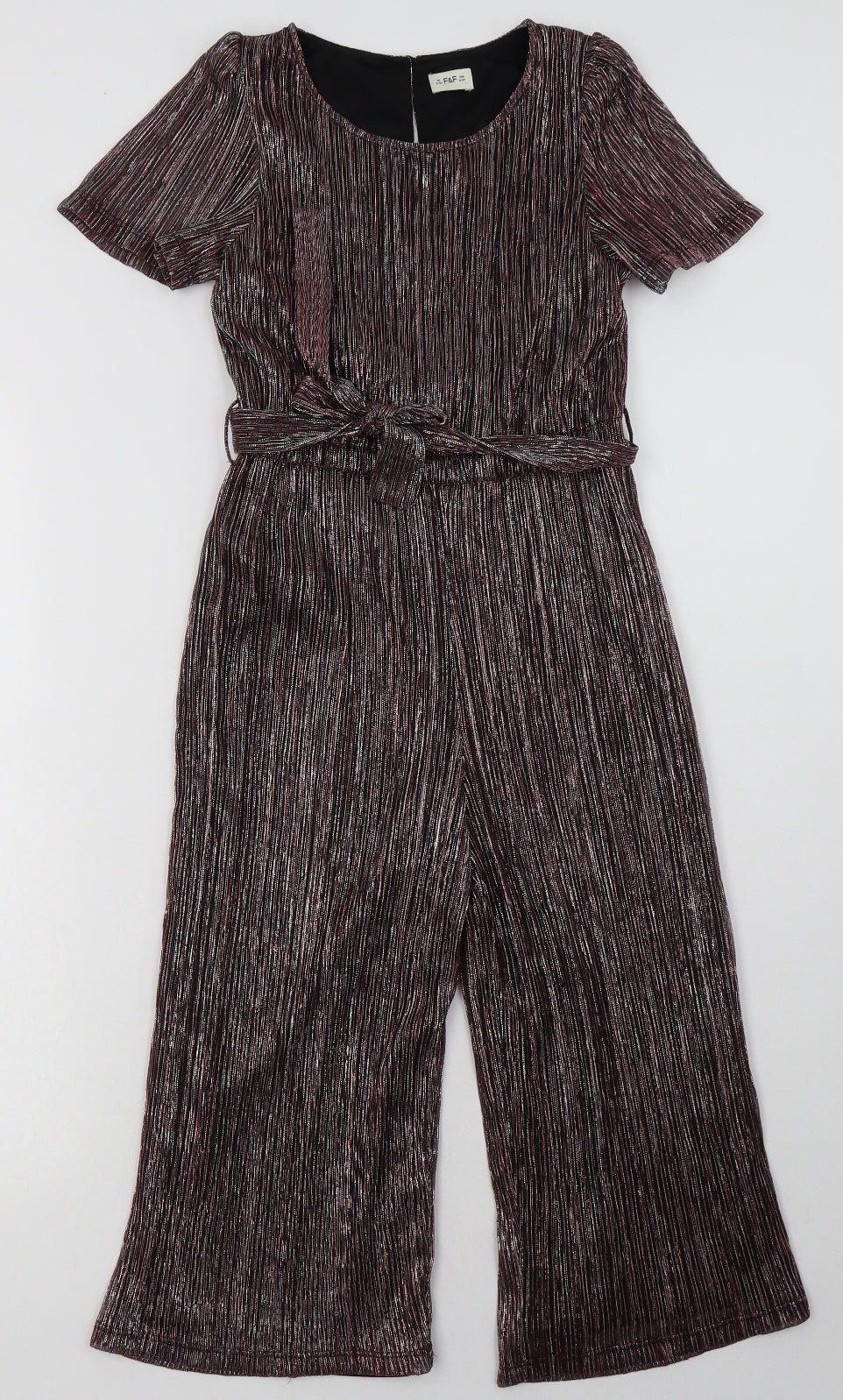 F&F Girls Pink  Polyester Jumpsuit One-Piece Size 8-9 Years  Button