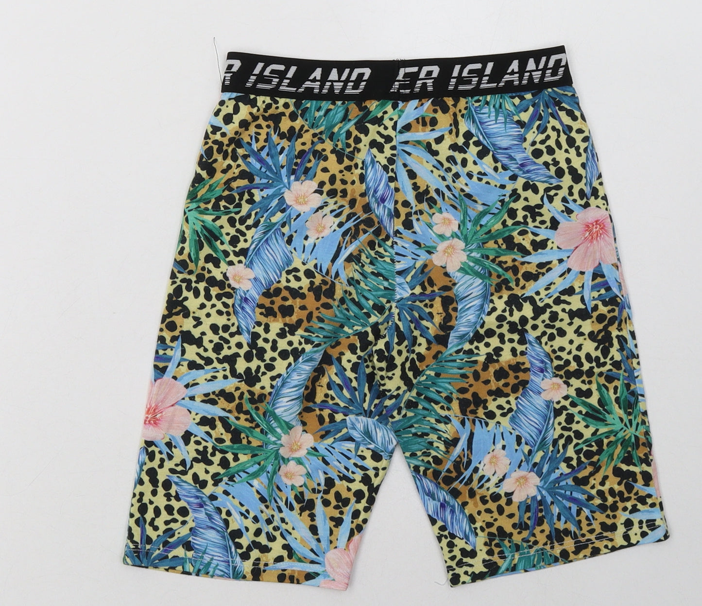 River Island Girls Multicoloured Animal Print Polyester Sweat Shorts Size 9-10 Years  Regular  - Jungle Print