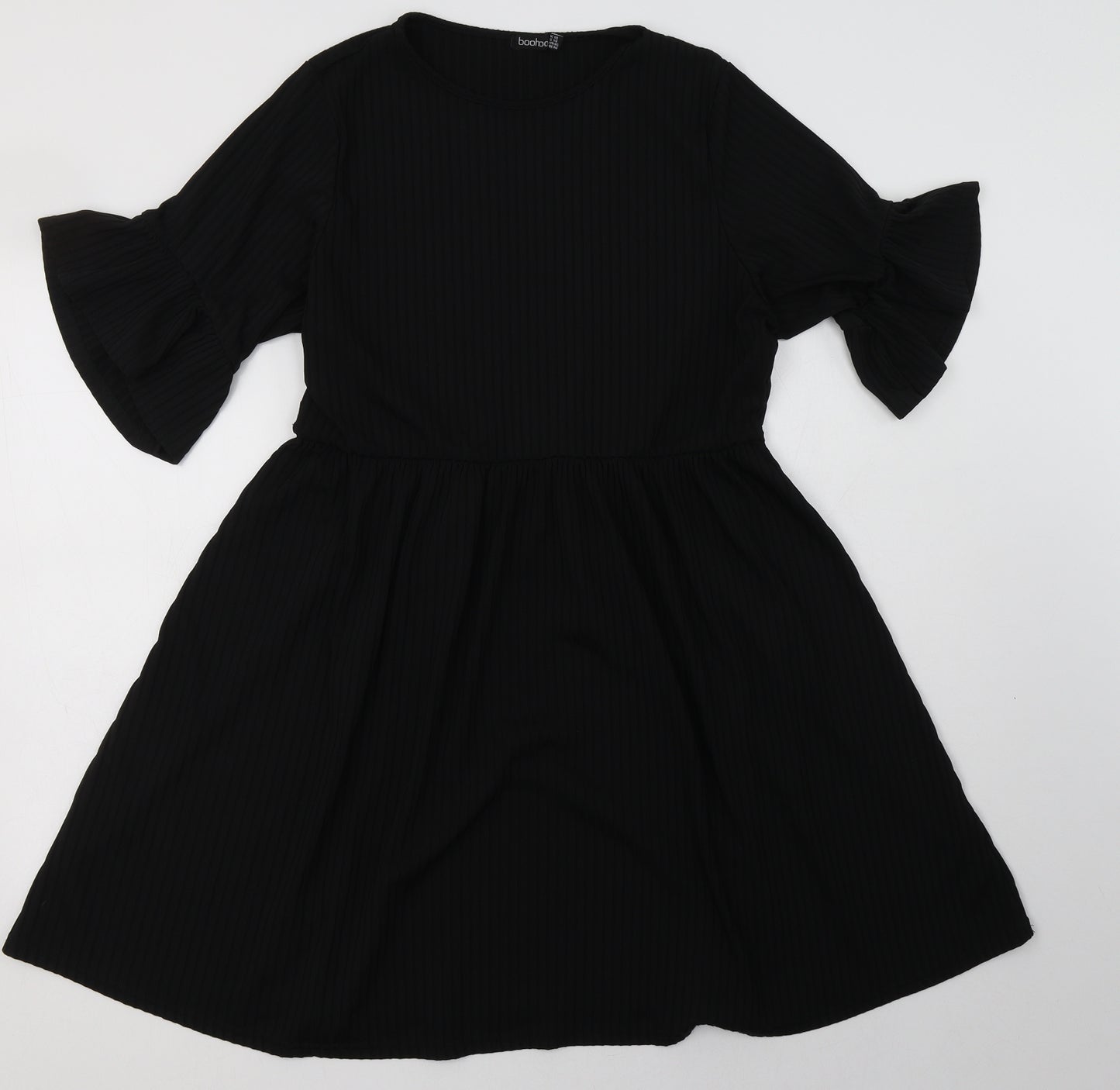 Boohoo Womens Black  Polyester A-Line  Size 18  Crew Neck Pullover