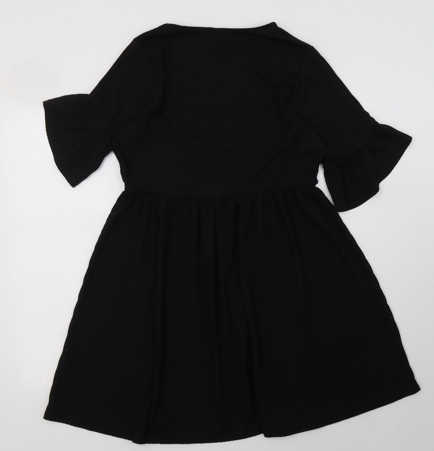 Boohoo Womens Black  Polyester A-Line  Size 18  Crew Neck Pullover