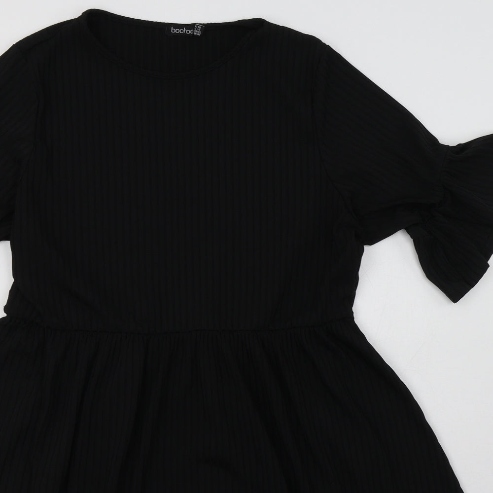 Boohoo Womens Black  Polyester A-Line  Size 18  Crew Neck Pullover