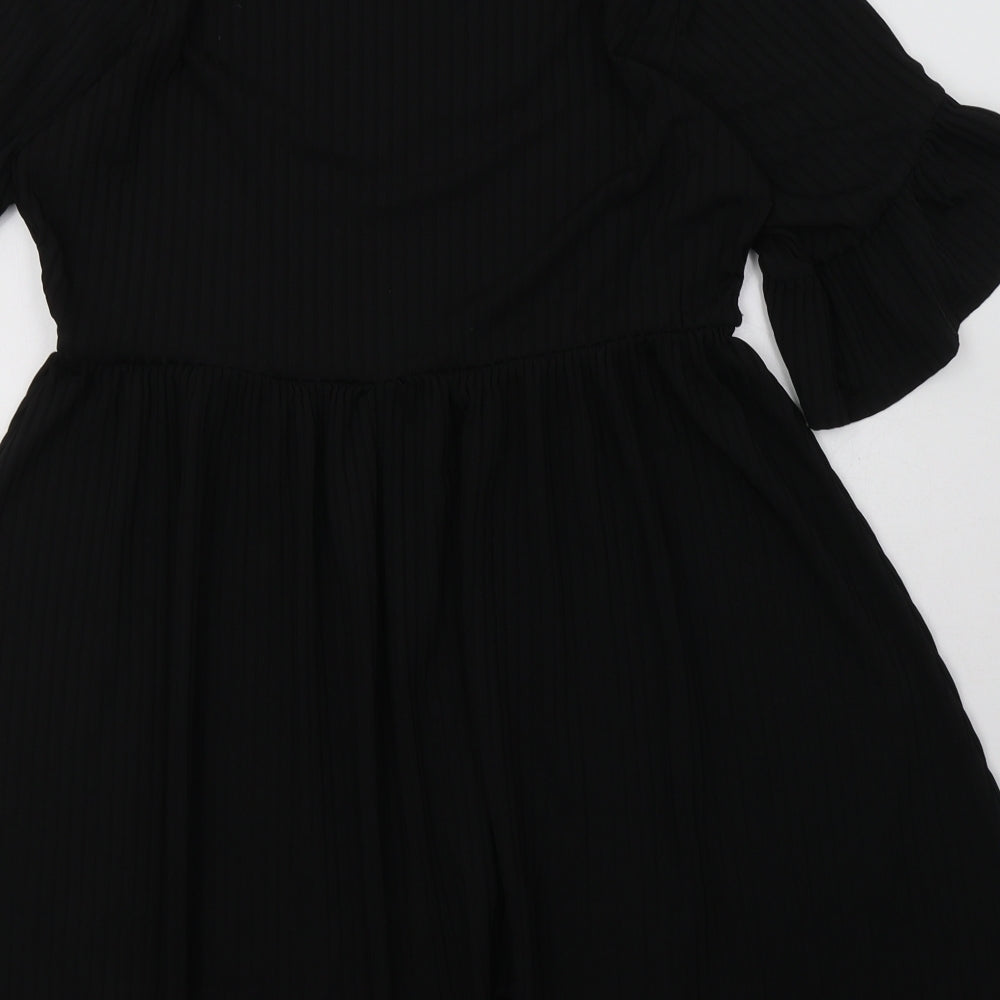 Boohoo Womens Black  Polyester A-Line  Size 18  Crew Neck Pullover