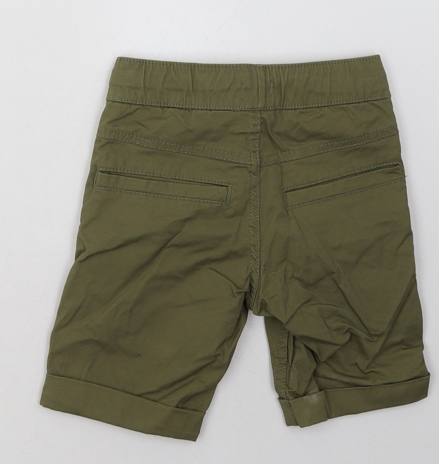 lily&dan Boys Green Striped Cotton Sweat Shorts Size 7-8 Years  Regular Tie