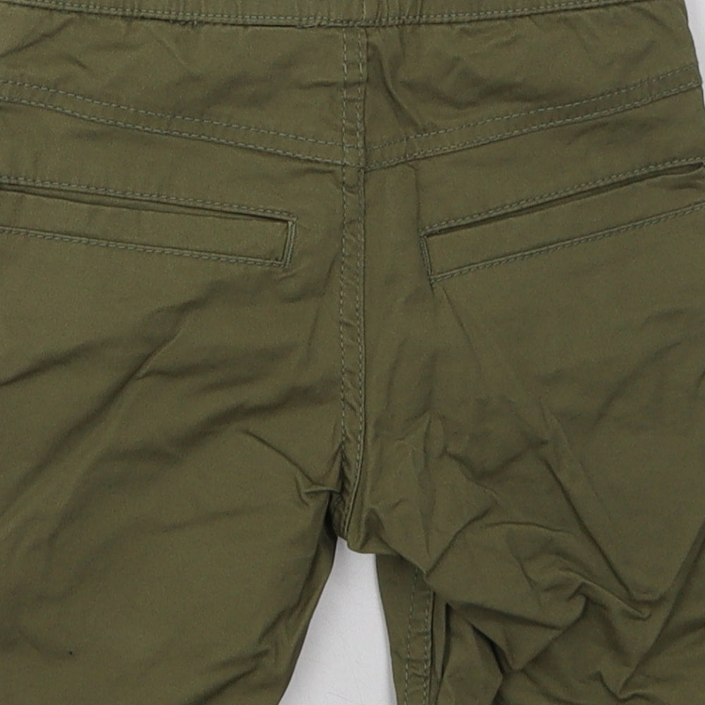 lily&dan Boys Green Striped Cotton Sweat Shorts Size 7-8 Years  Regular Tie