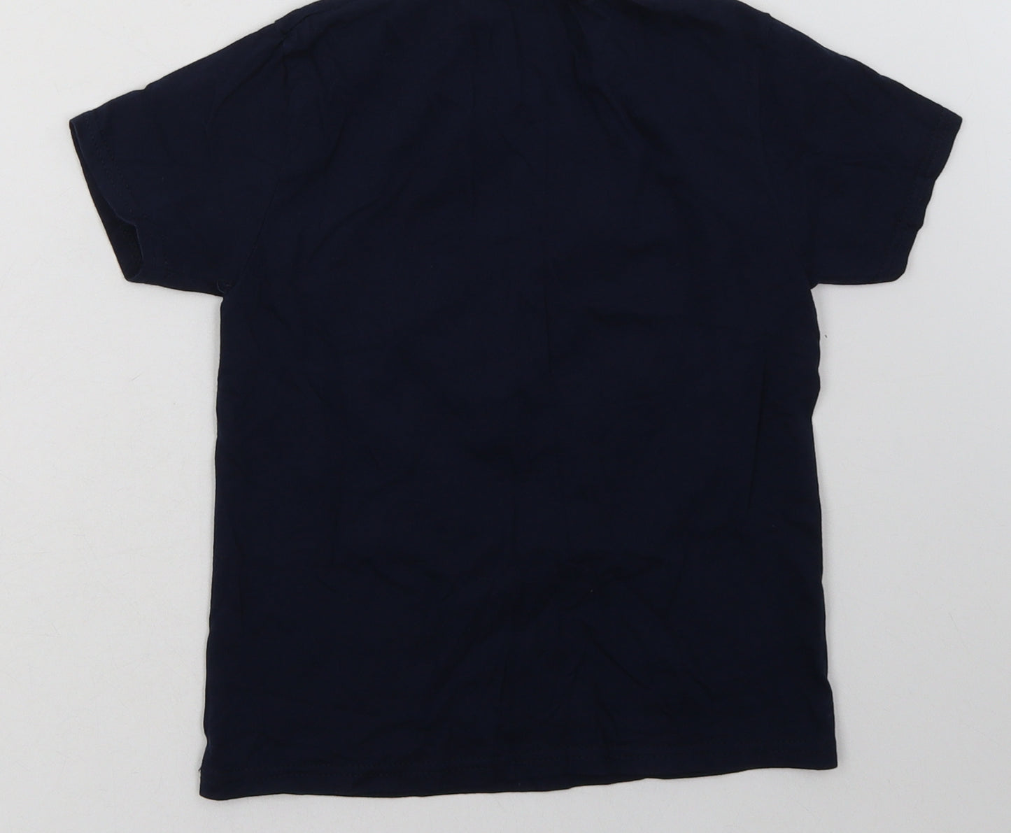 super mario Boys Blue  Cotton Basic T-Shirt Size 5-6 Years Crew Neck Pullover - super mario