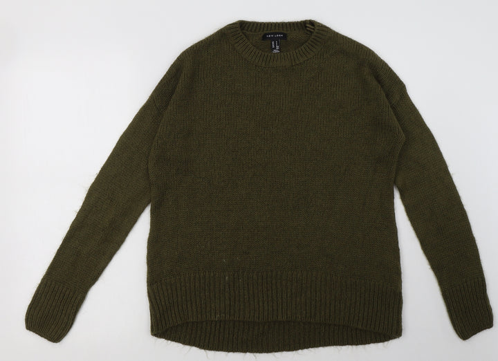 New Look Womens Green  Acrylic Pullover Sweatshirt Size S  Pullover