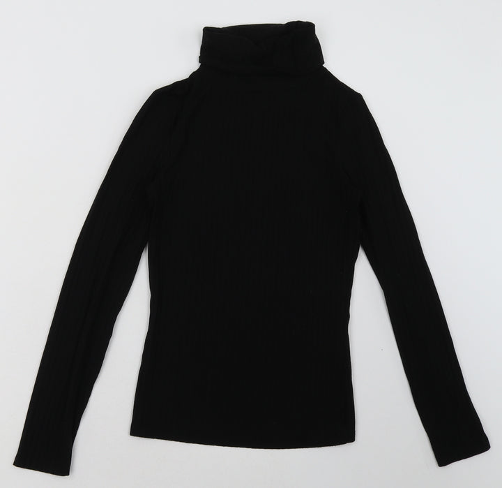New Look Womens Black Polyester Pullover Sweatshirt Size 8 Pullover