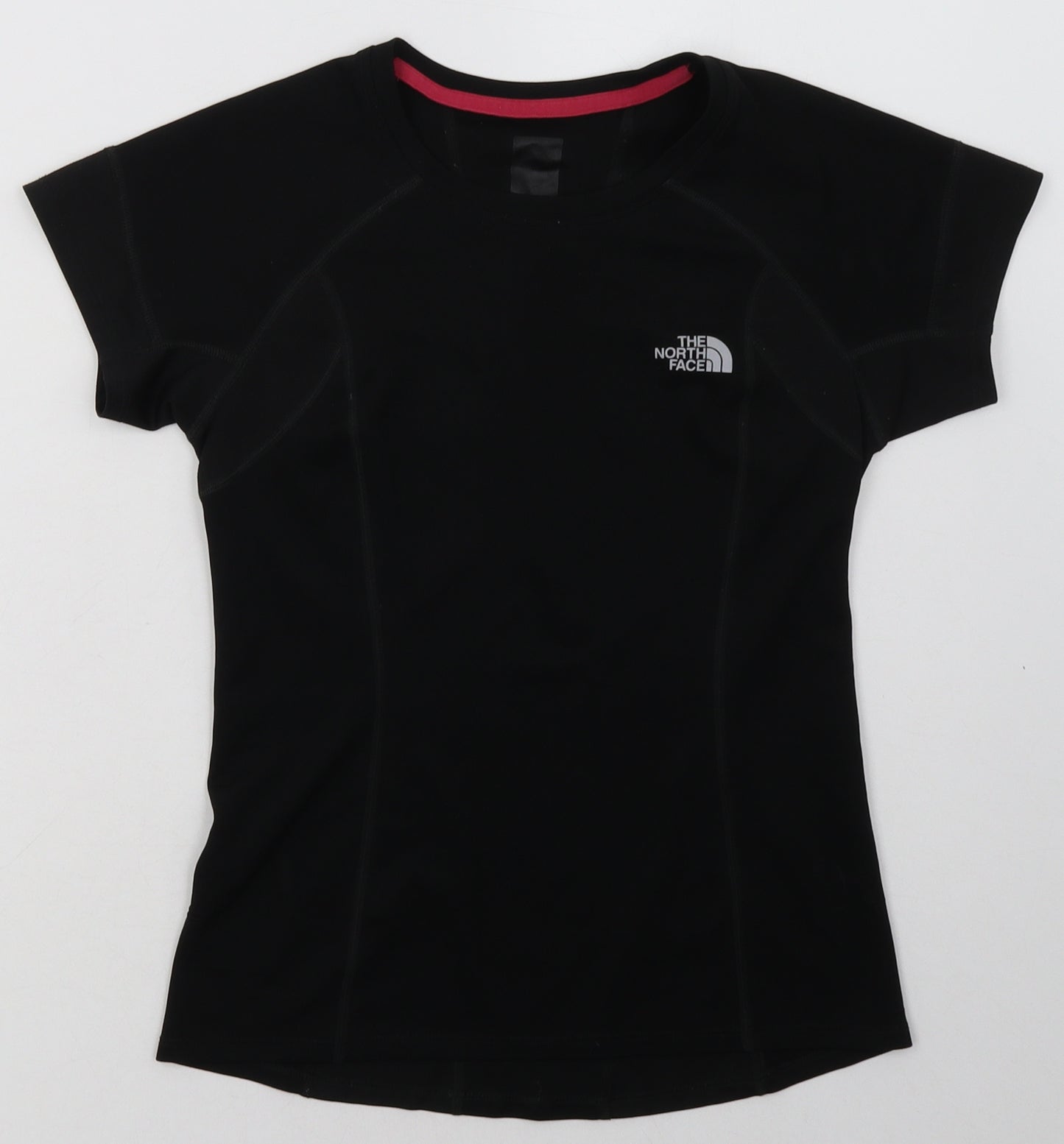 The North Face Womens Black  Polyester Basic T-Shirt Size 8 Crew Neck Pullover