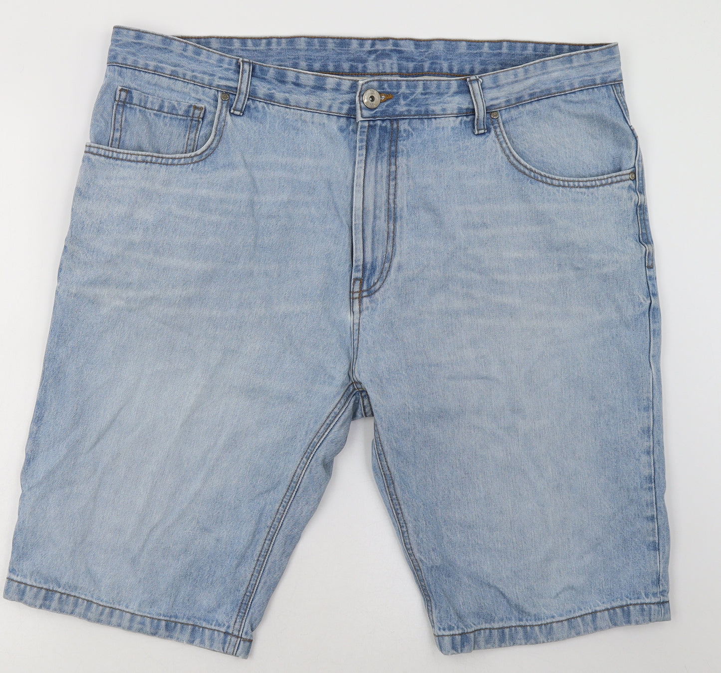 George Mens Blue  Cotton Bermuda Shorts Size 40 L14 in Regular Button