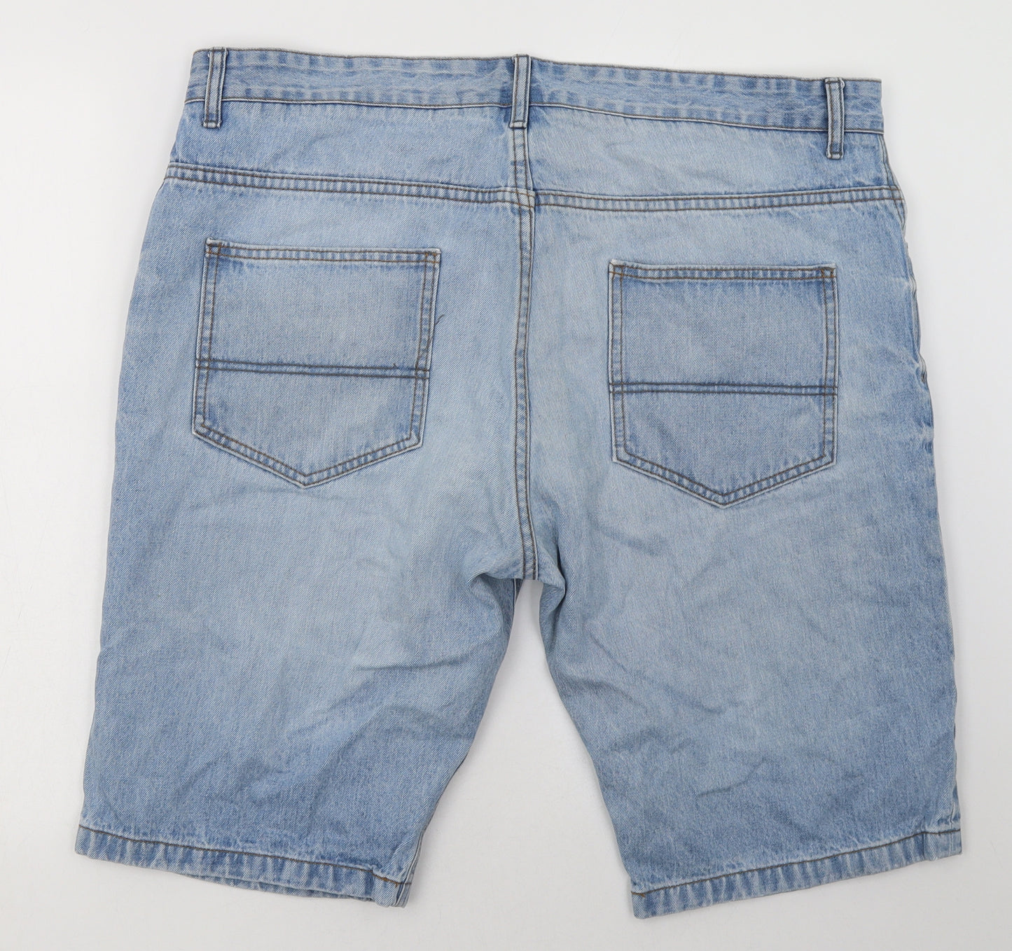 George Mens Blue  Cotton Bermuda Shorts Size 40 L14 in Regular Button