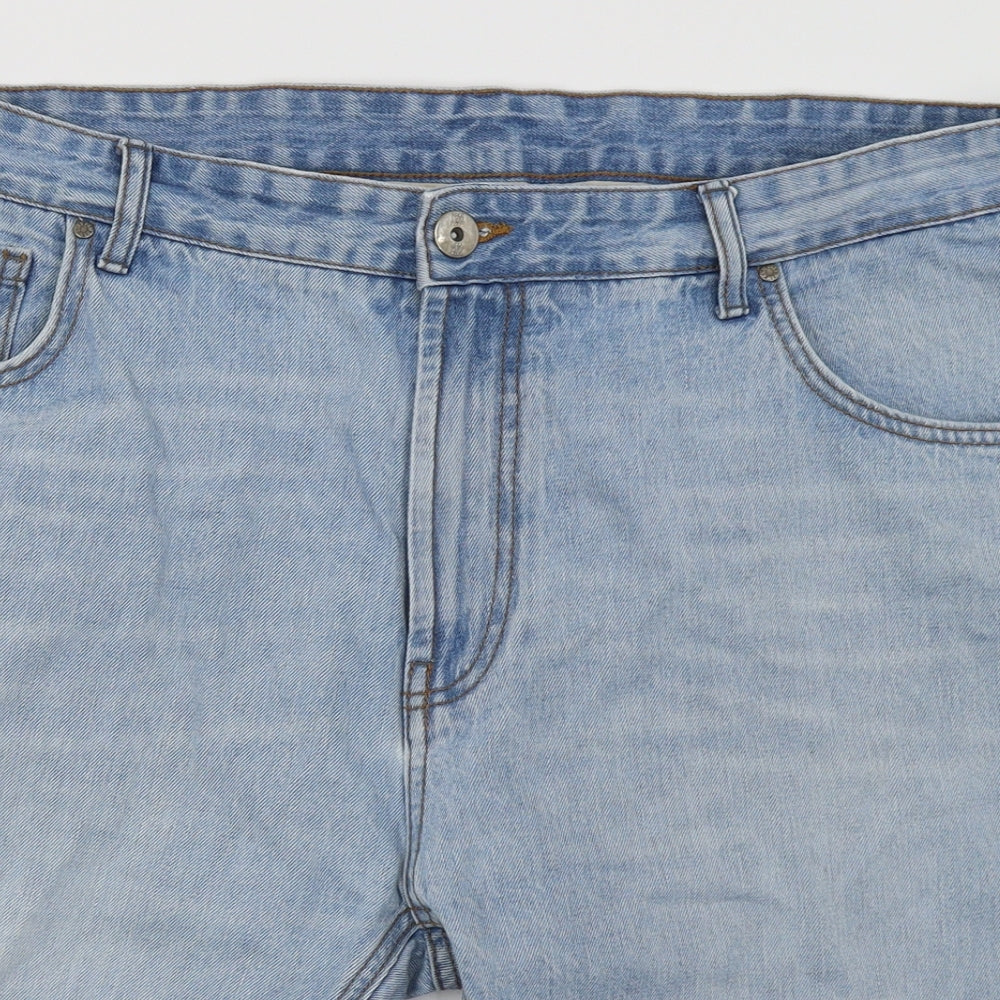 George Mens Blue  Cotton Bermuda Shorts Size 40 L14 in Regular Button