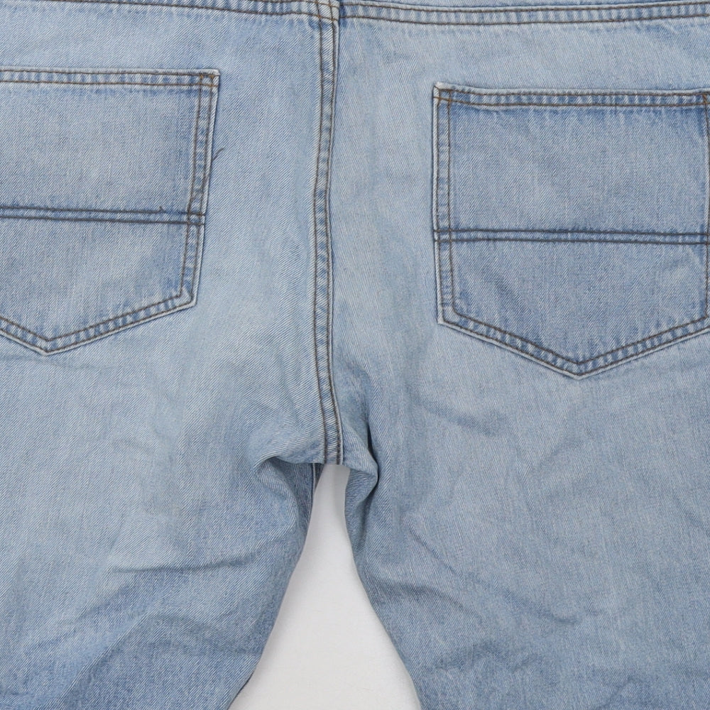 George Mens Blue  Cotton Bermuda Shorts Size 40 L14 in Regular Button
