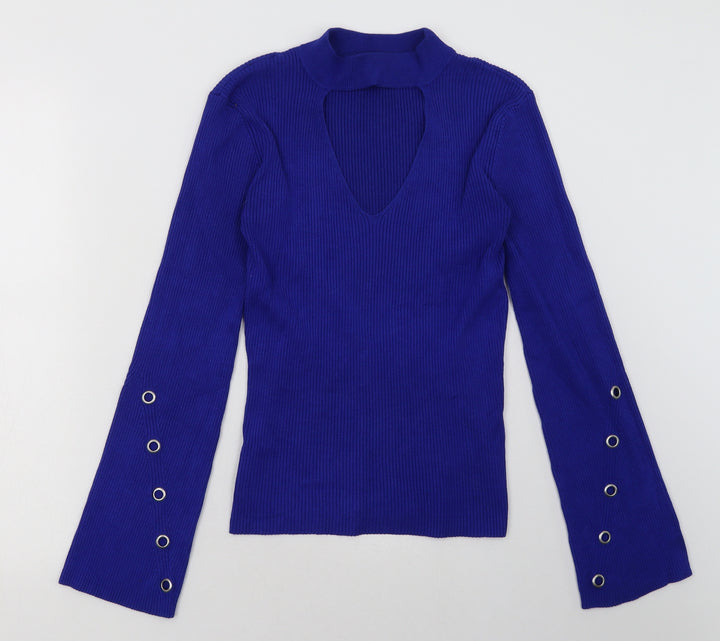 Debenhams Womens Blue  Viscose Pullover Sweatshirt Size 12  Pullover