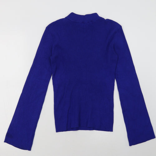 Debenhams Womens Blue  Viscose Pullover Sweatshirt Size 12  Pullover