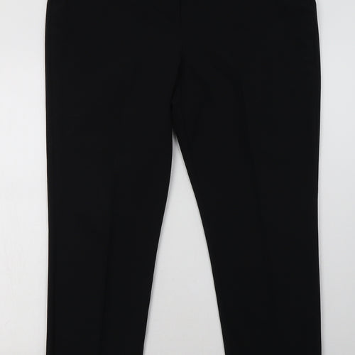 bonmarch Womens Black  Polyester Trousers  Size 16 L30 in Regular Hook & Eye