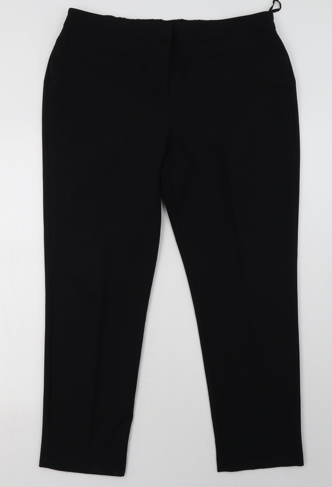 bonmarch Womens Black  Polyester Trousers  Size 16 L30 in Regular Hook & Eye