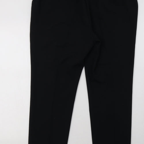 bonmarch Womens Black  Polyester Trousers  Size 16 L30 in Regular Hook & Eye