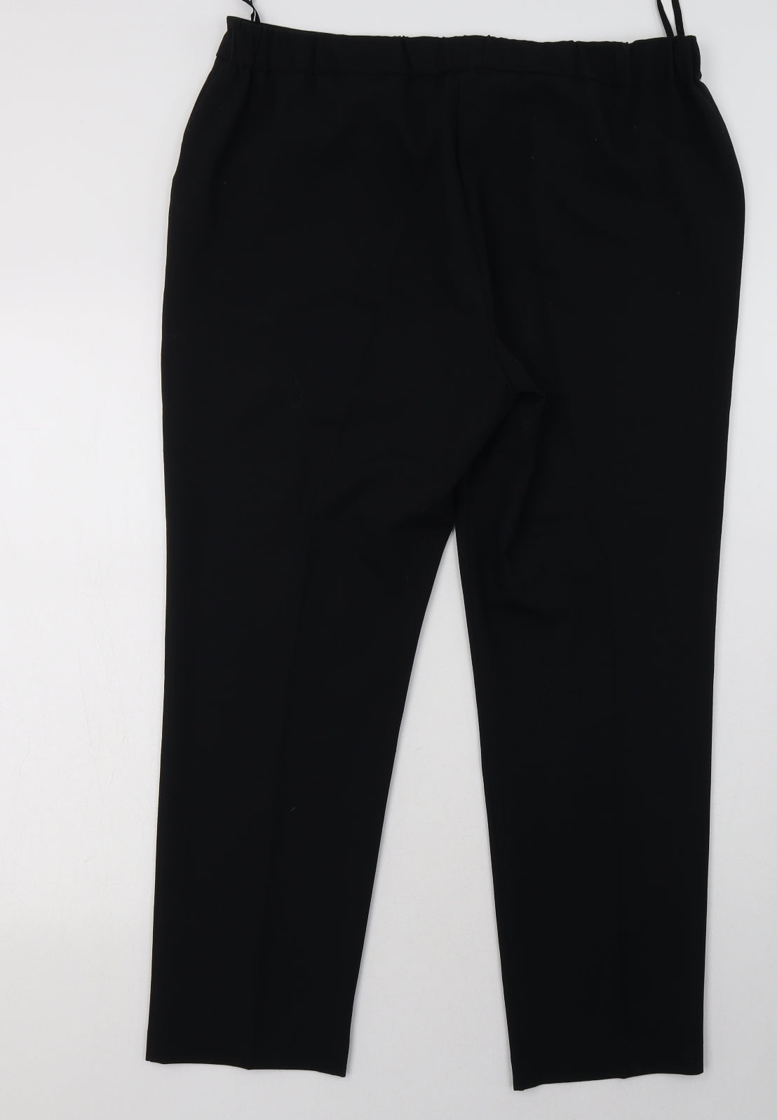 bonmarch Womens Black  Polyester Trousers  Size 16 L30 in Regular Hook & Eye
