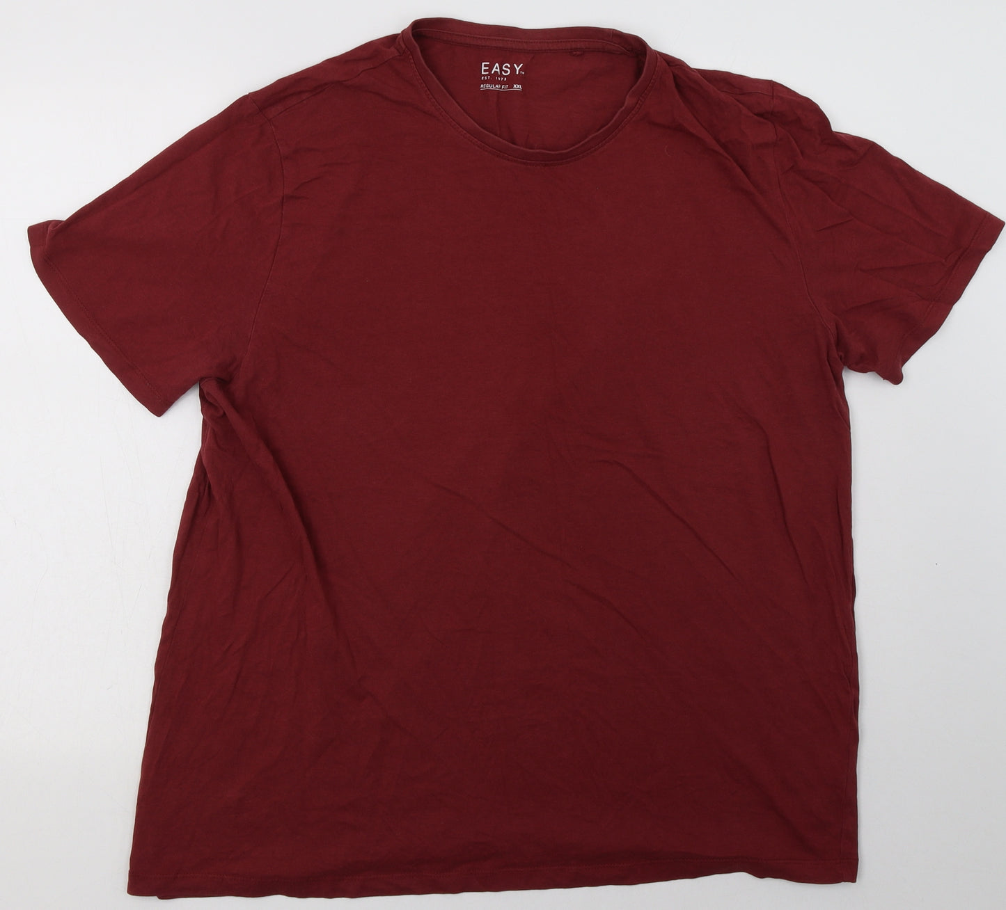 Matalan Mens Red  Cotton  T-Shirt Size 2XL Crew Neck