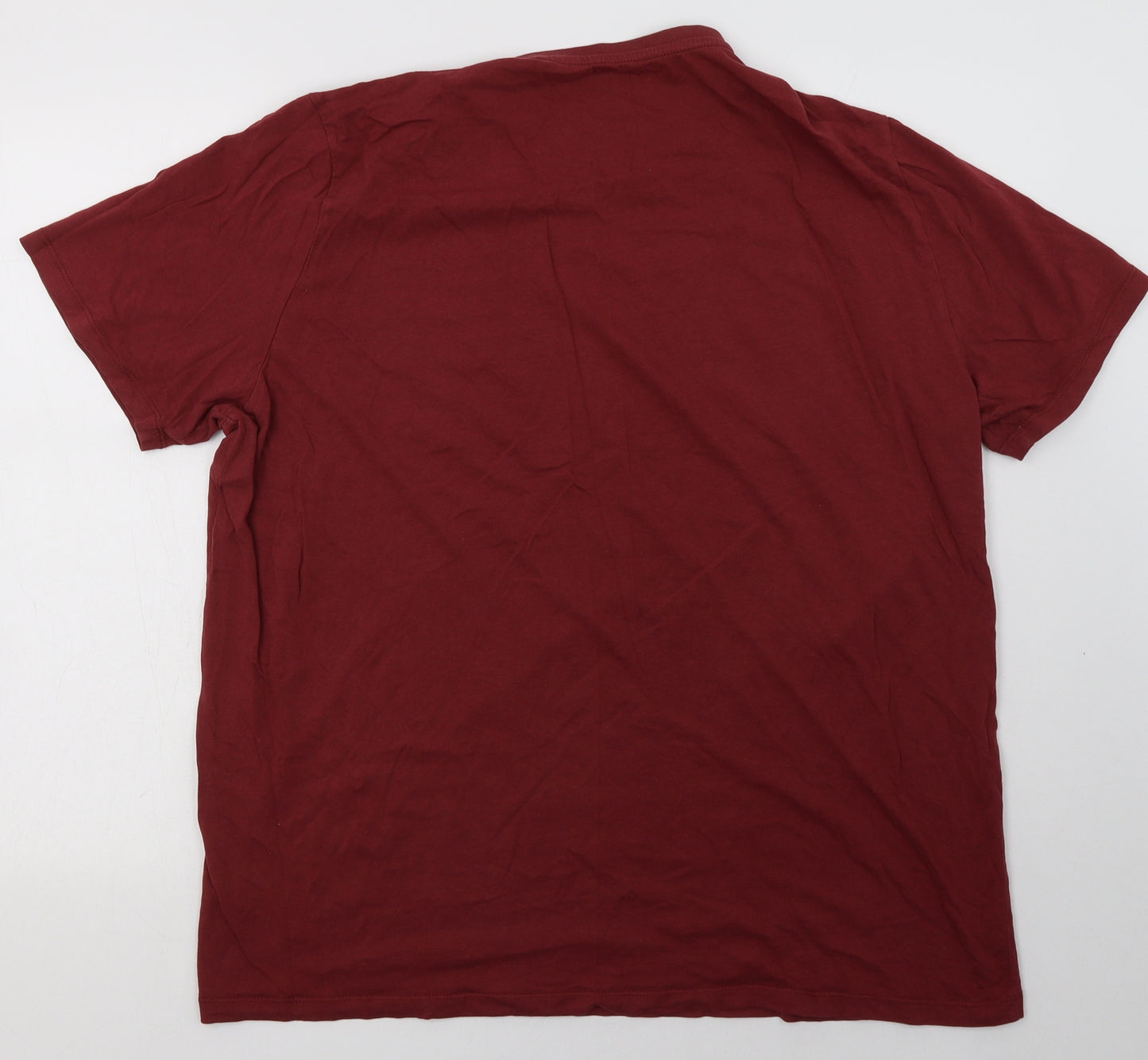 Matalan Mens Red  Cotton  T-Shirt Size 2XL Crew Neck